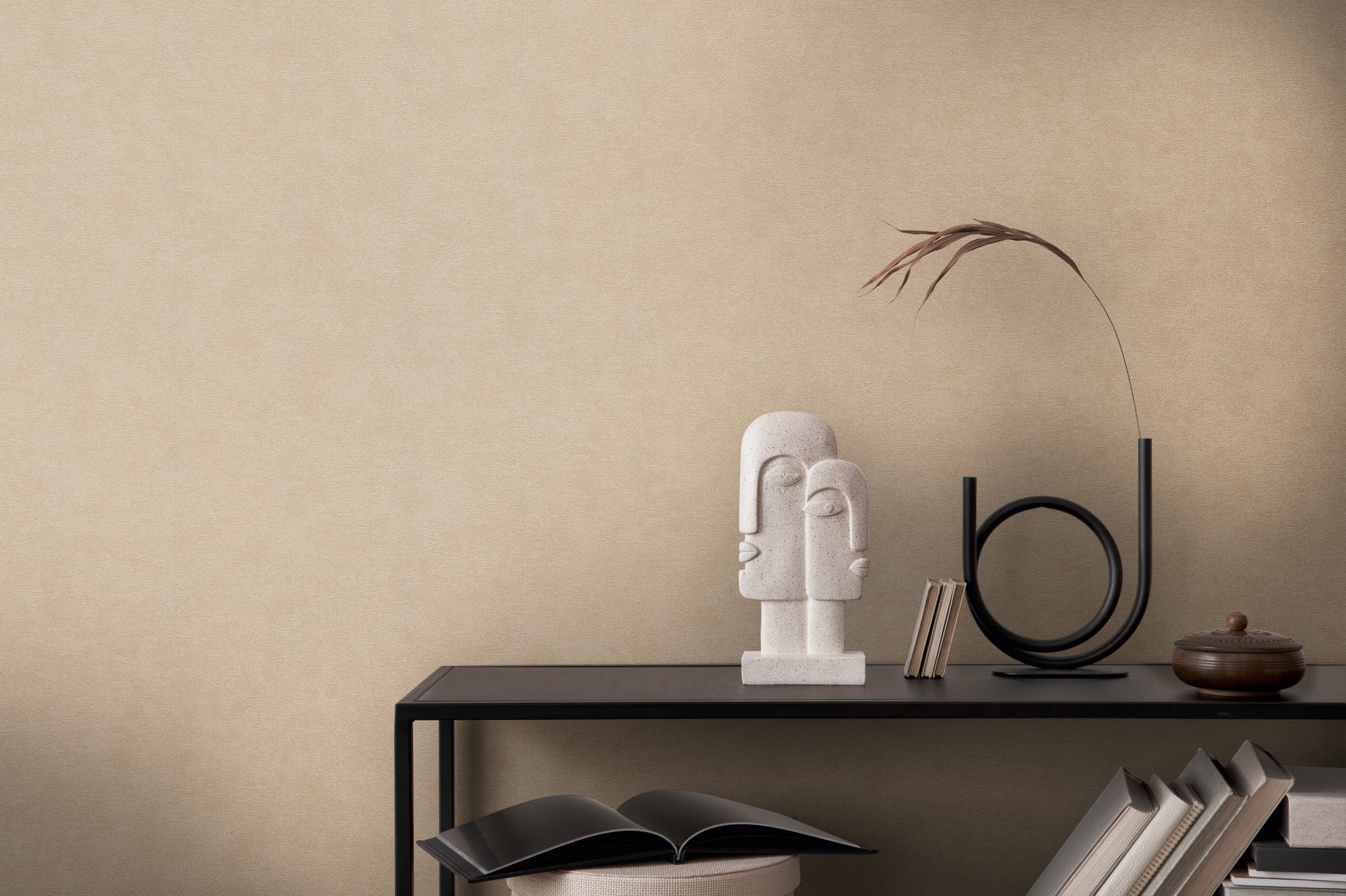 AS Vliestapete French Affair Einfarbig Beige 399386