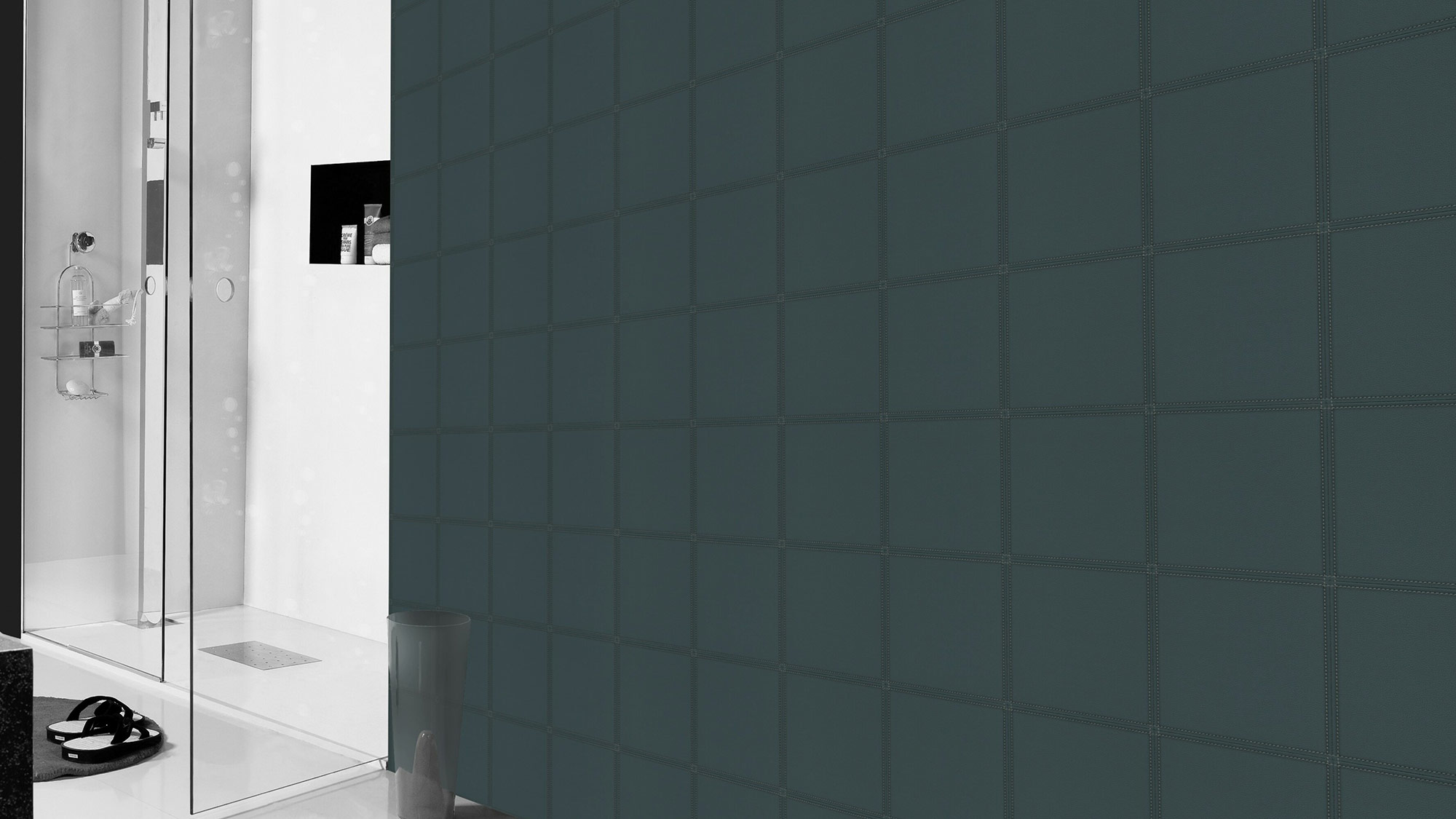 Rasch Vliestapete Club Karo Lederimitat kariert 419054