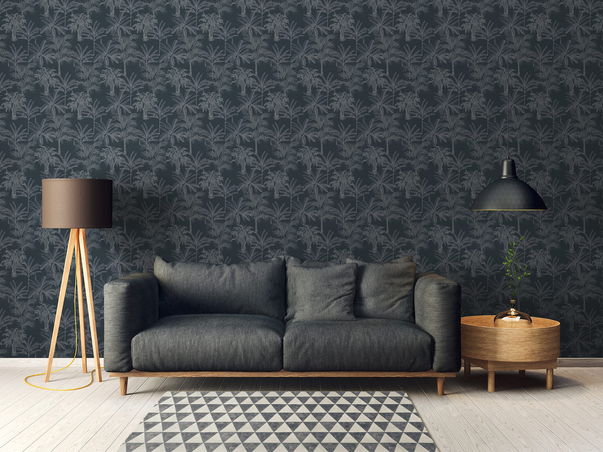 AS Vliestapete Michalsky 4 Palmen schwarz 379832