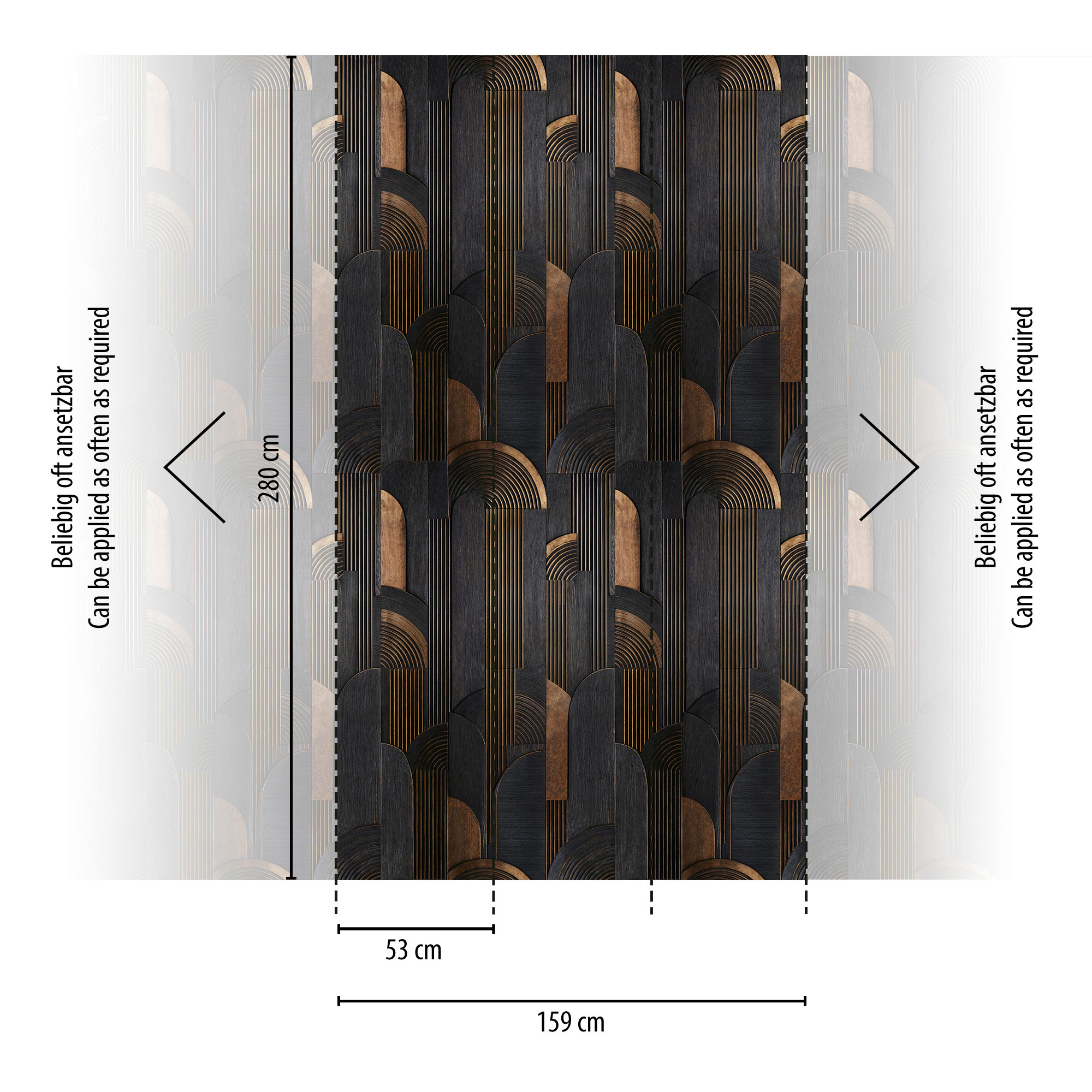 AS Fototapete MS Vibes & Styles 3D Optik Schwarz 792162