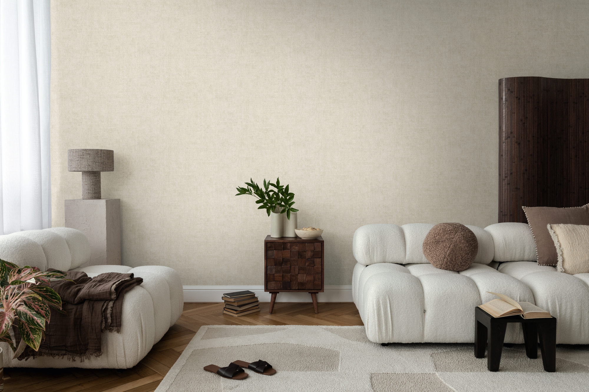 AS Vliestapete History of Art 2 Struktur Creme 374234