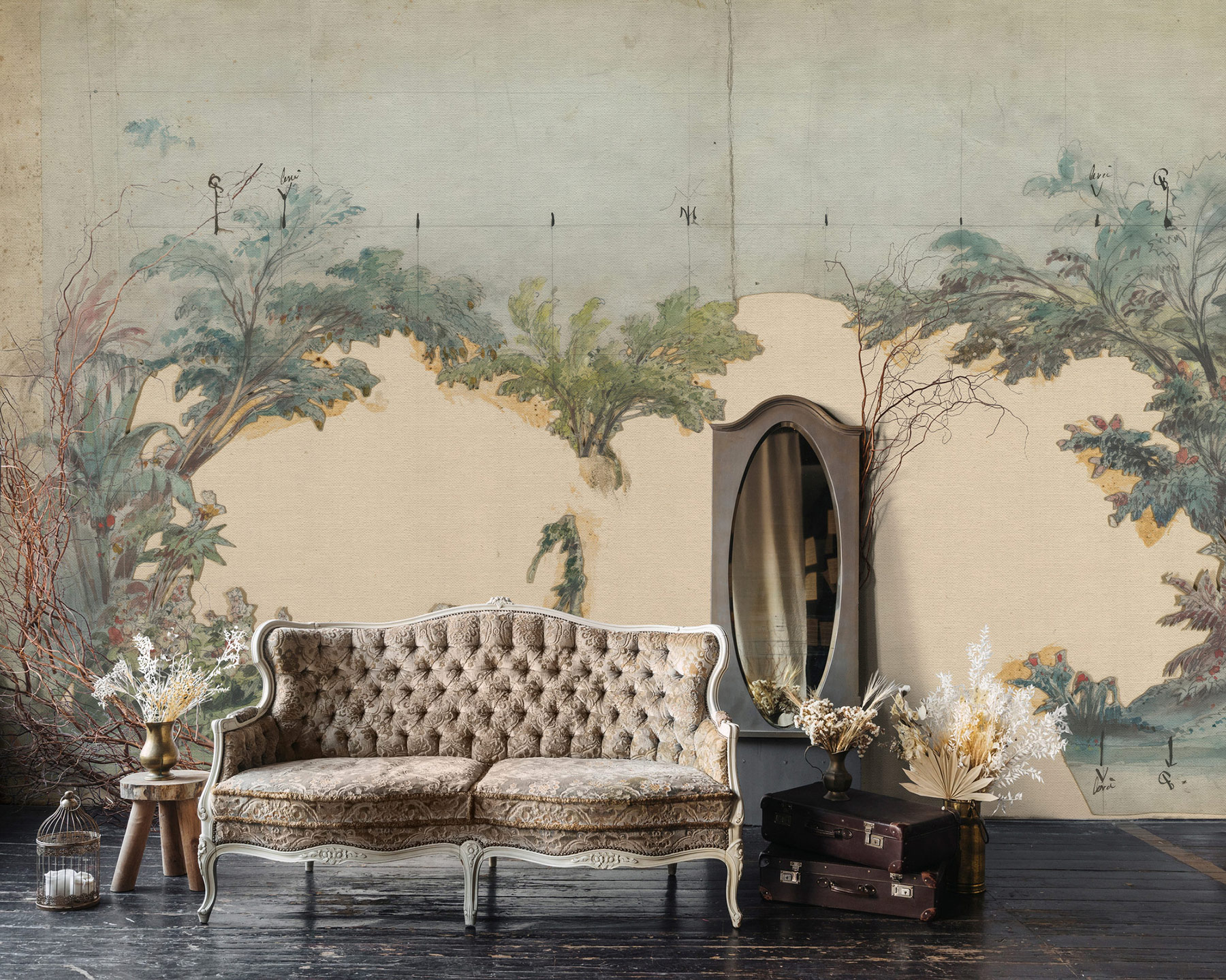 AS Fototapete Walls by Patel 5 Bäume Grün DD134435