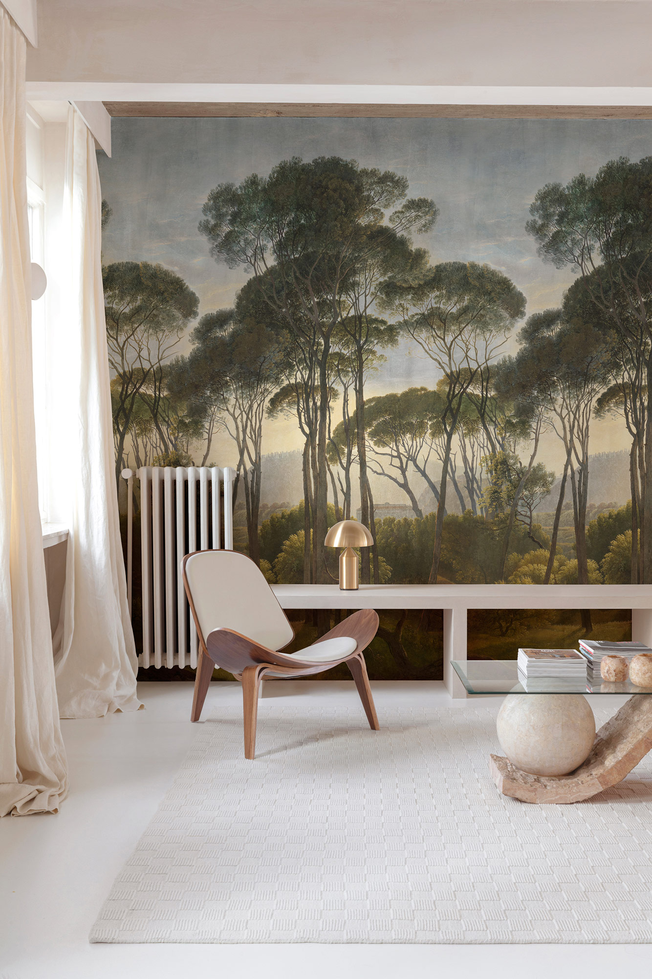 Grandeco Wandbild Eine Rolle ein Motiv 2 Bäume A46301