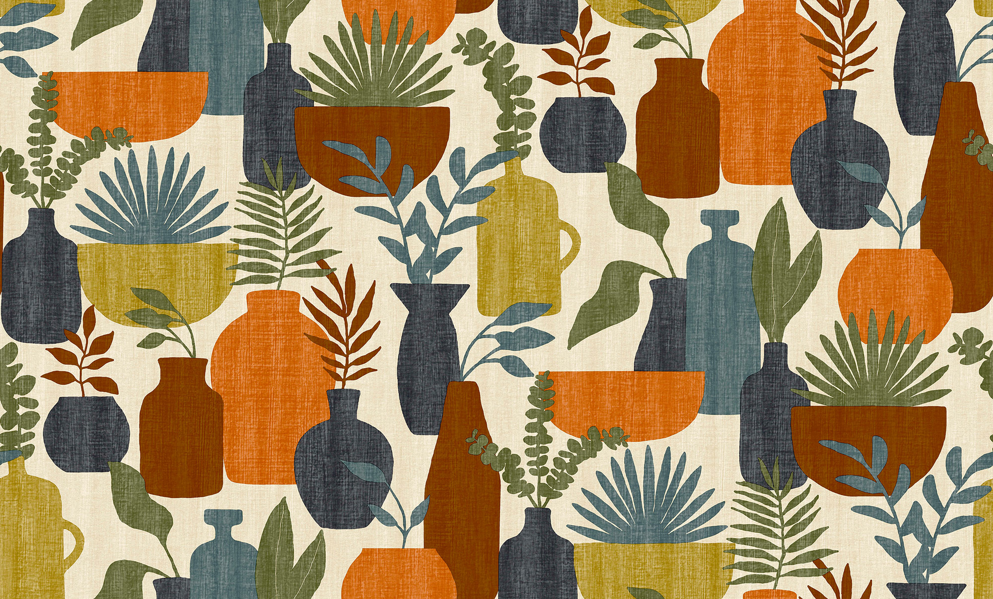 Thomas Vliestapete Brasilien Beige / orange Grafik BA26042