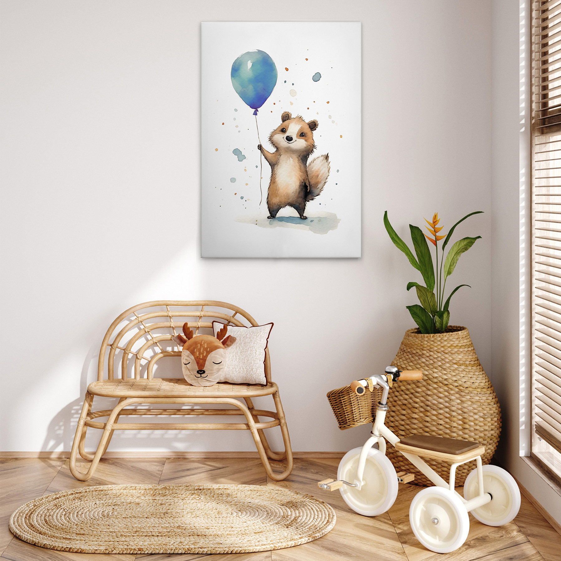 AS Leinwandbild Cute Raccoon Blue DD133281