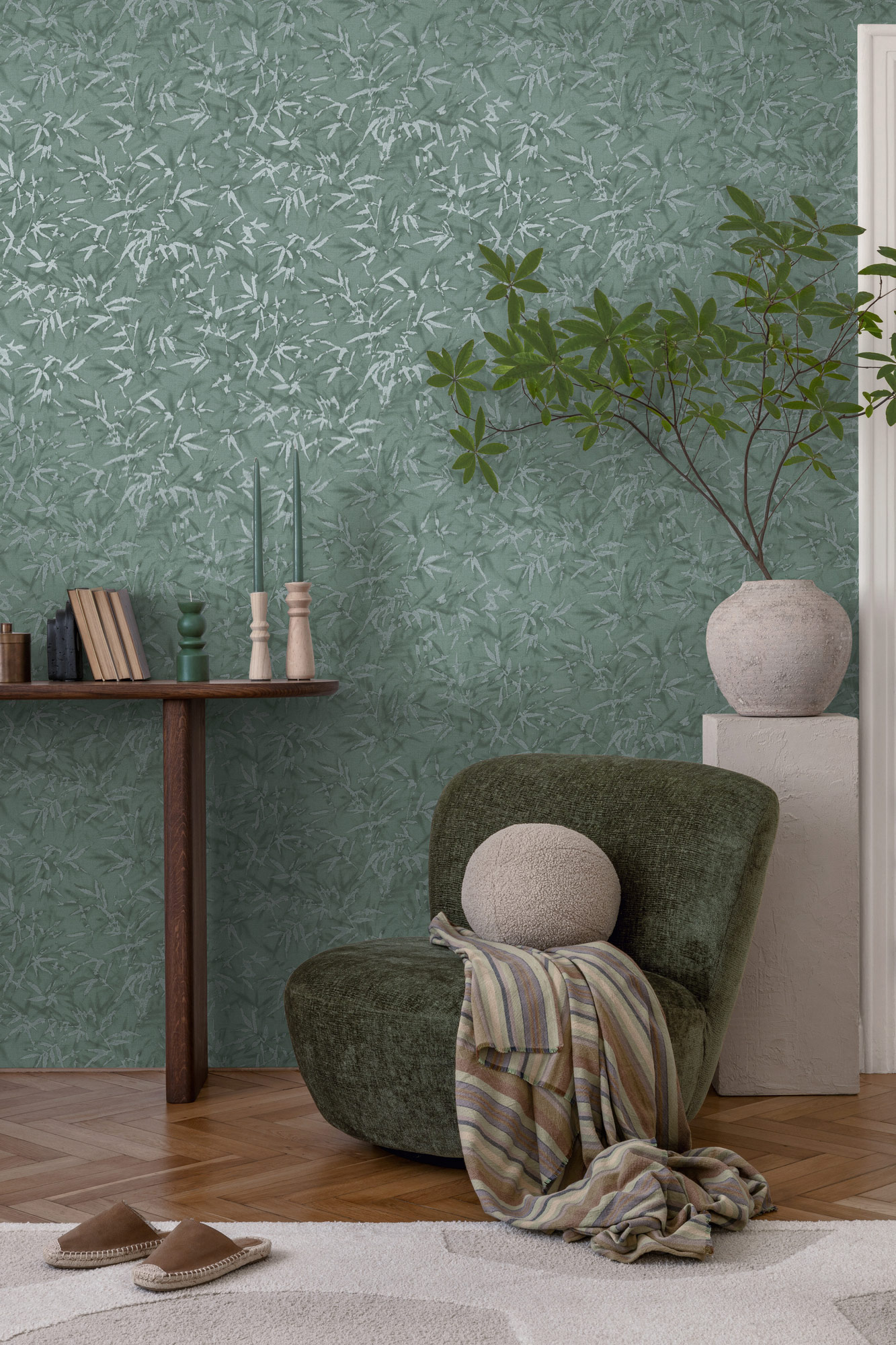 AS Vliestapete History of Art 2 Floral Grün 790465