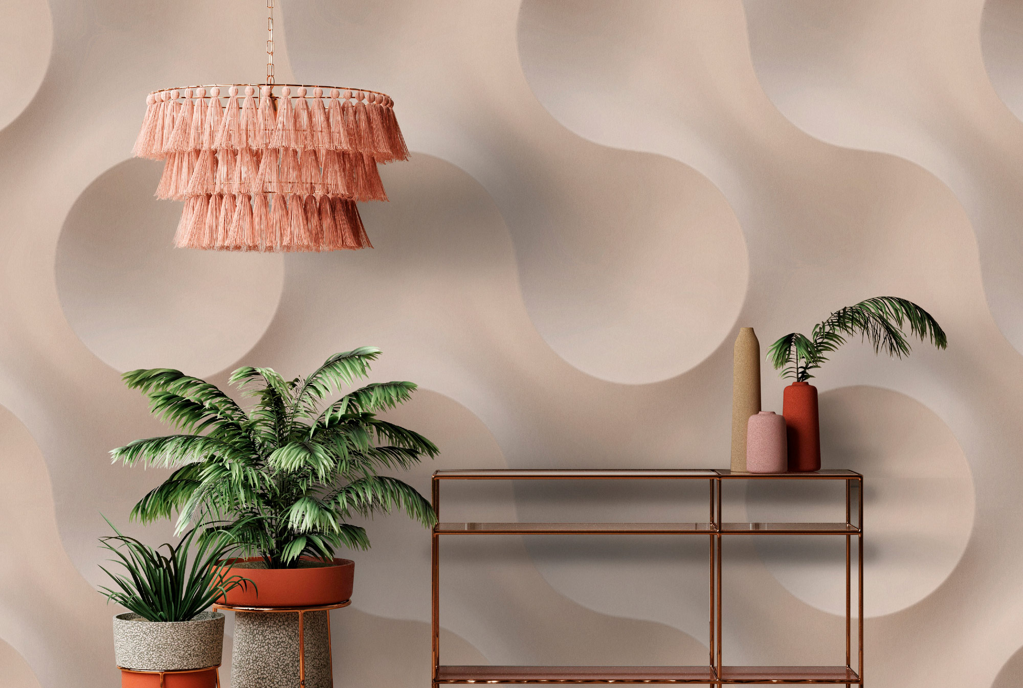 AS Fototapete Walls by Patel 5 Kreise Beige DD135125