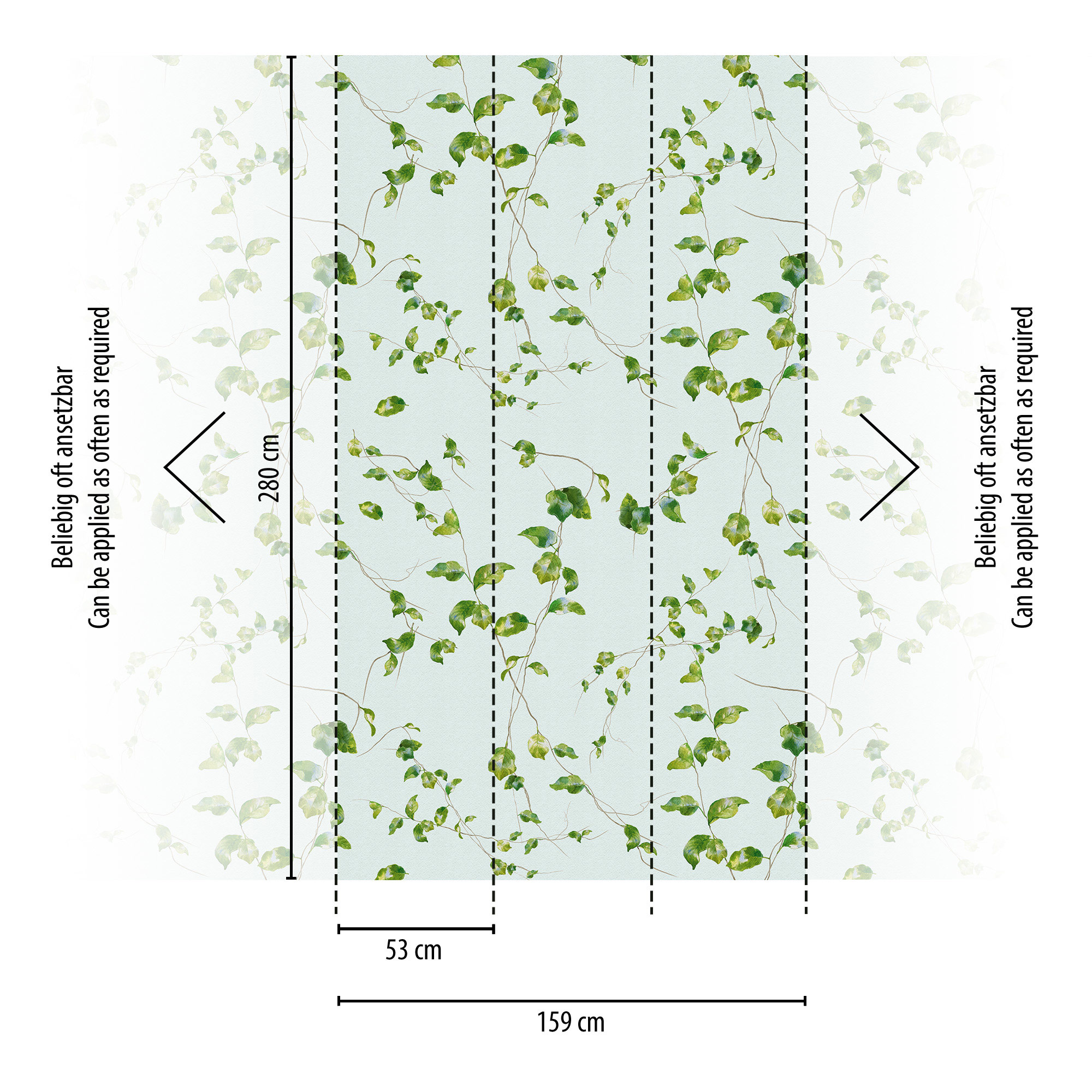Livingwalls Vliestapete The Wall 3 Blätterranke 398801