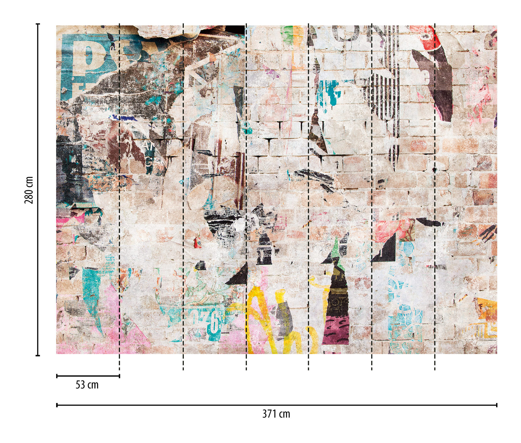 Livingwalls Vliestapete The Wall 3 Used-Look 399271