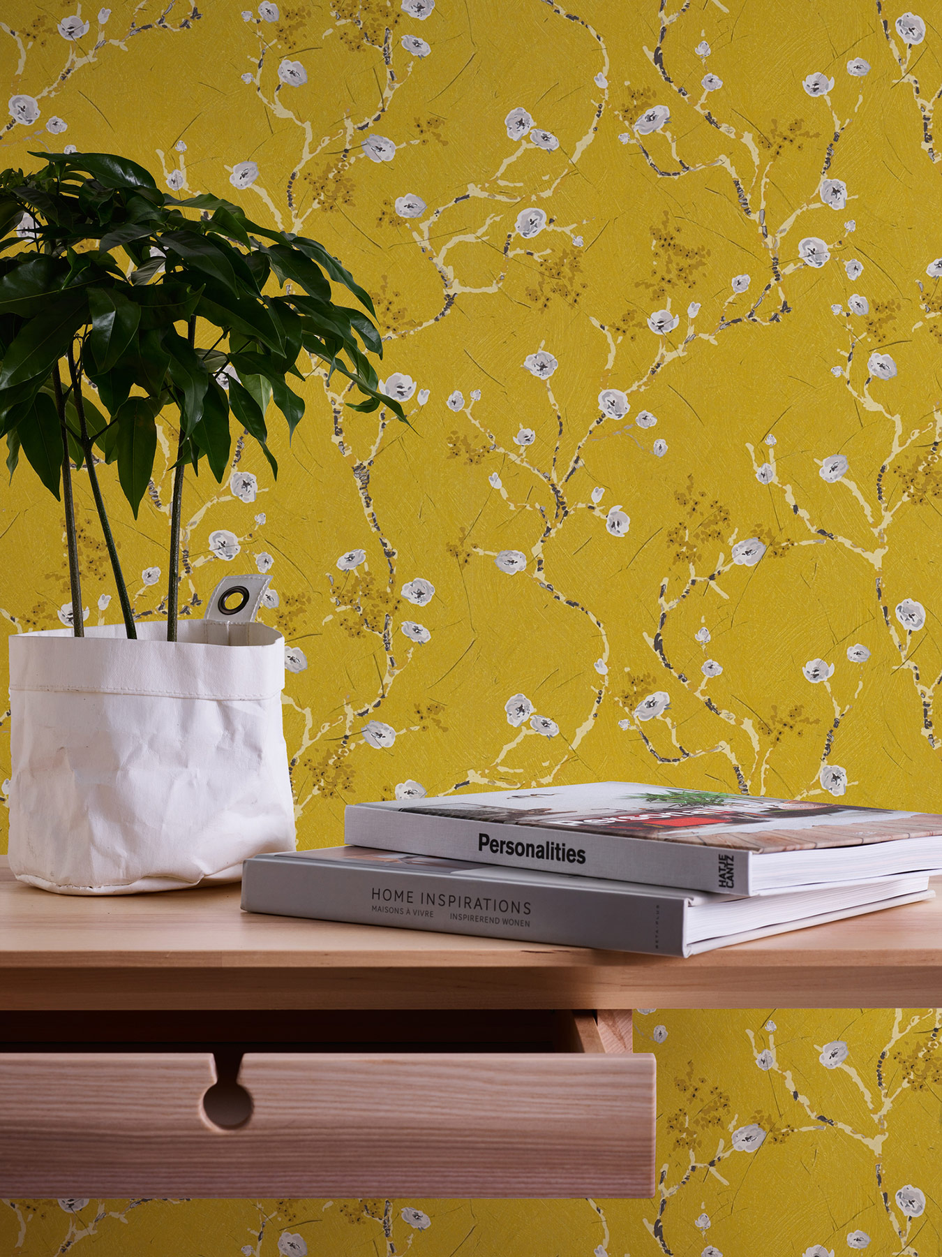 AS Vliestapete PintWalls Florale Tapete Gelb 387392