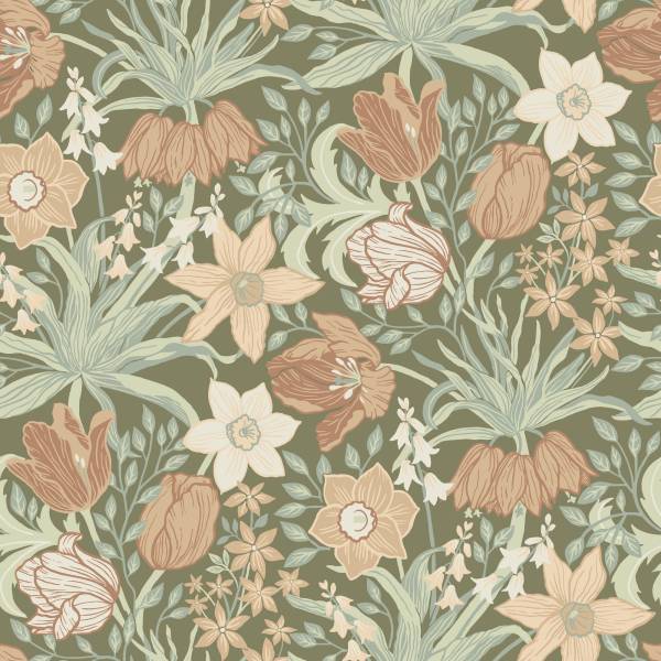 Rasch Textil Vliestapete Fagelsang Blumen 034029