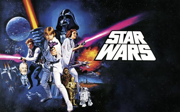 Komar Vlies Fototapete Star Wars Poster Classic 1 026-DVD4