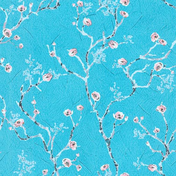 AS Vliestapete PrintWalls Florale Tapete Blau 387393