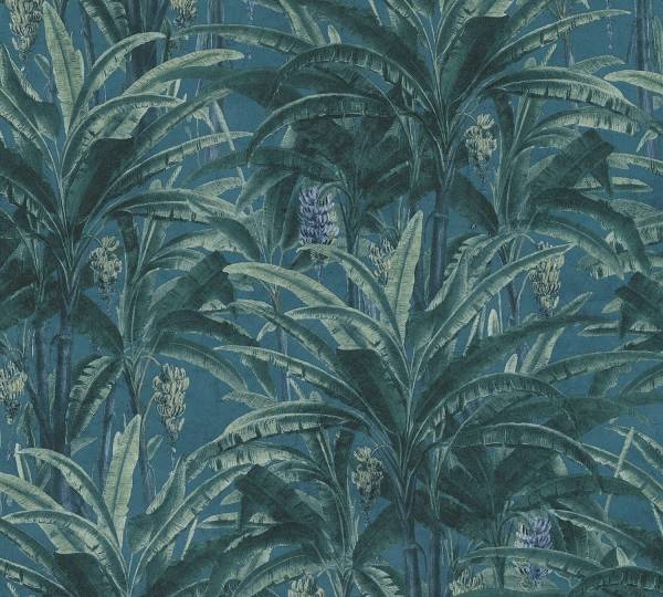AS Création Vliestapete - 364801 Dschungel - blau - grün