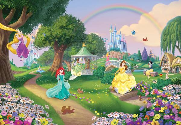 Komar Fototapete Disney Princess Rainbow