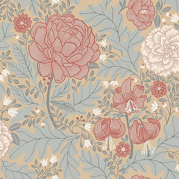 Rasch Textil Vliestapete Ekbacka rose Blumen 014001