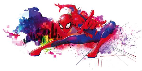 Komar Vlies Fototapete Spider-Man Graffiti Art IADX6-082