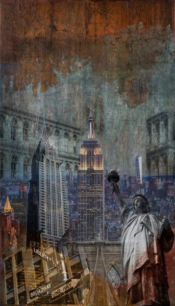 Grandeco Wandbild Eine Rolle ein Motiv New York City A40201