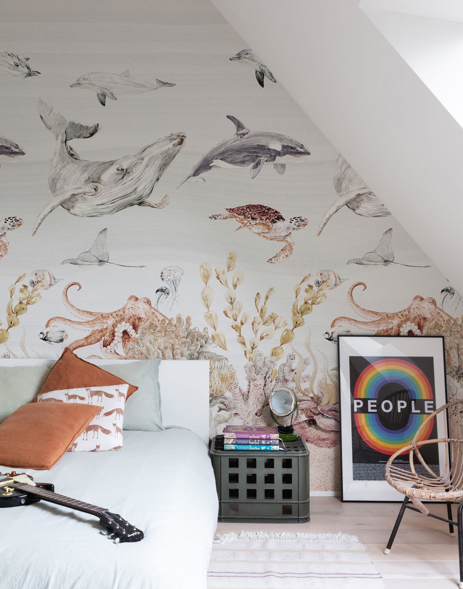 Grandeco Wandbild Eine Rolle ein Motiv 2 Meerestiere A71601 | 5411012510169